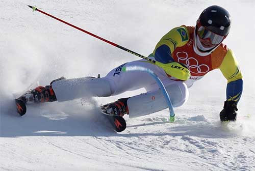 Em prova de Slalom Gigante, o atleta fez 27.97 pontos FIS – sendo novo recorde e um marco no esporte na neve do país  / Foto: CBDN/Divulgação